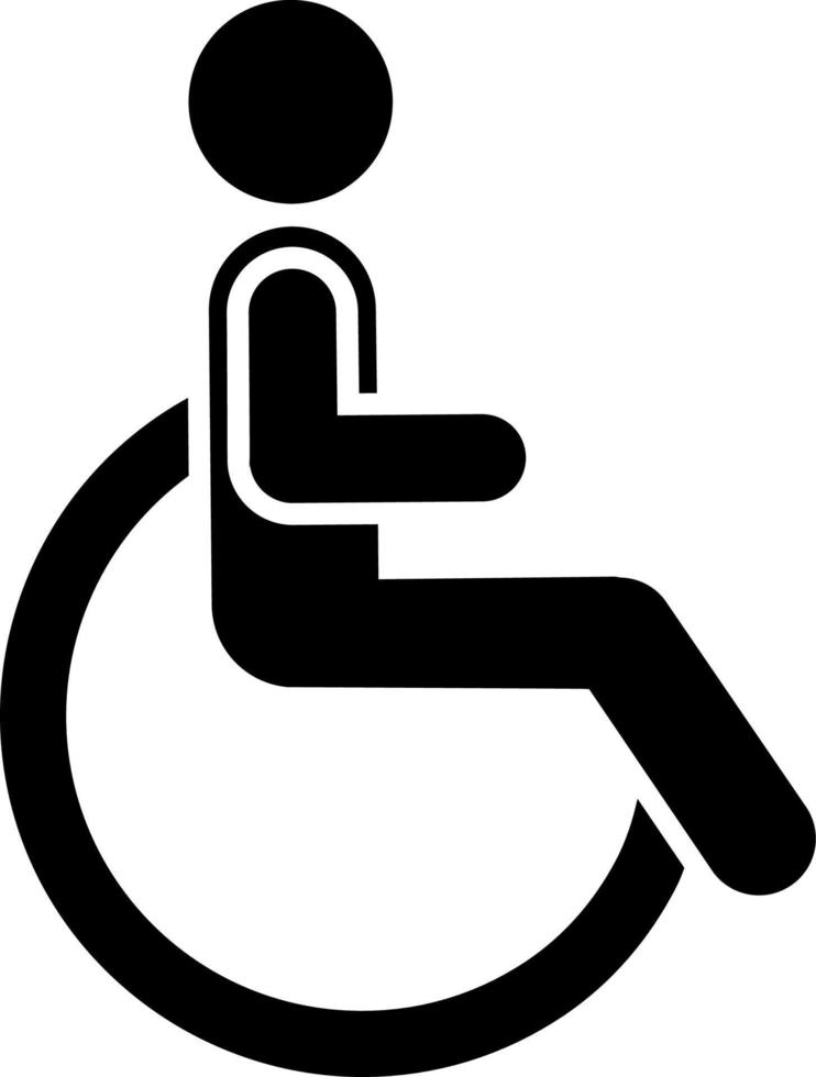 Disability, icon. Element of simple icon for websites, web design, mobile app, infographics. Thick line icon for website design and development, app development on white background vector