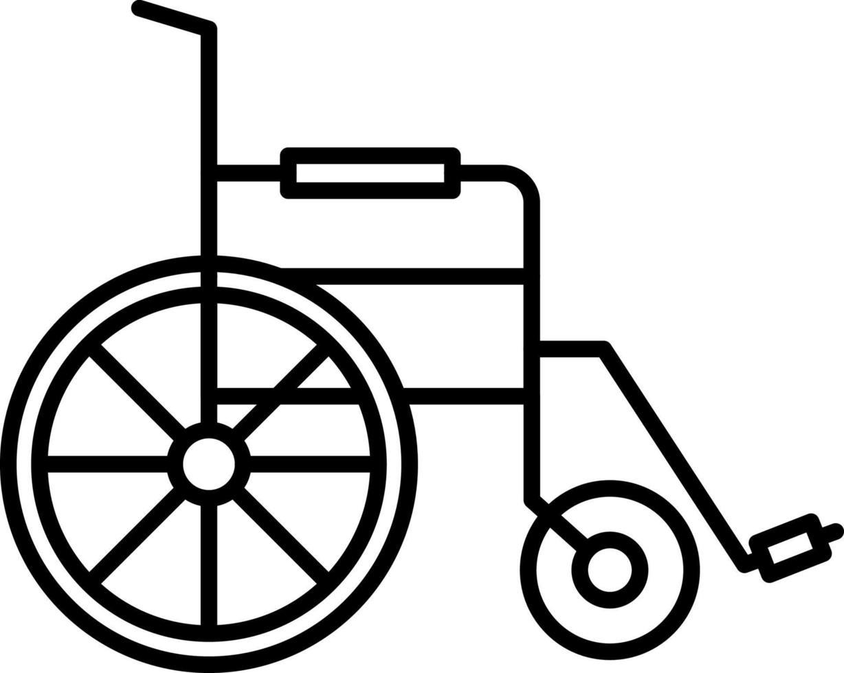 ortopedía, rehabilitación, silla de ruedas vector icono en transparente antecedentes. contorno ortopedía, rehabilitación, silla de ruedas vector icono
