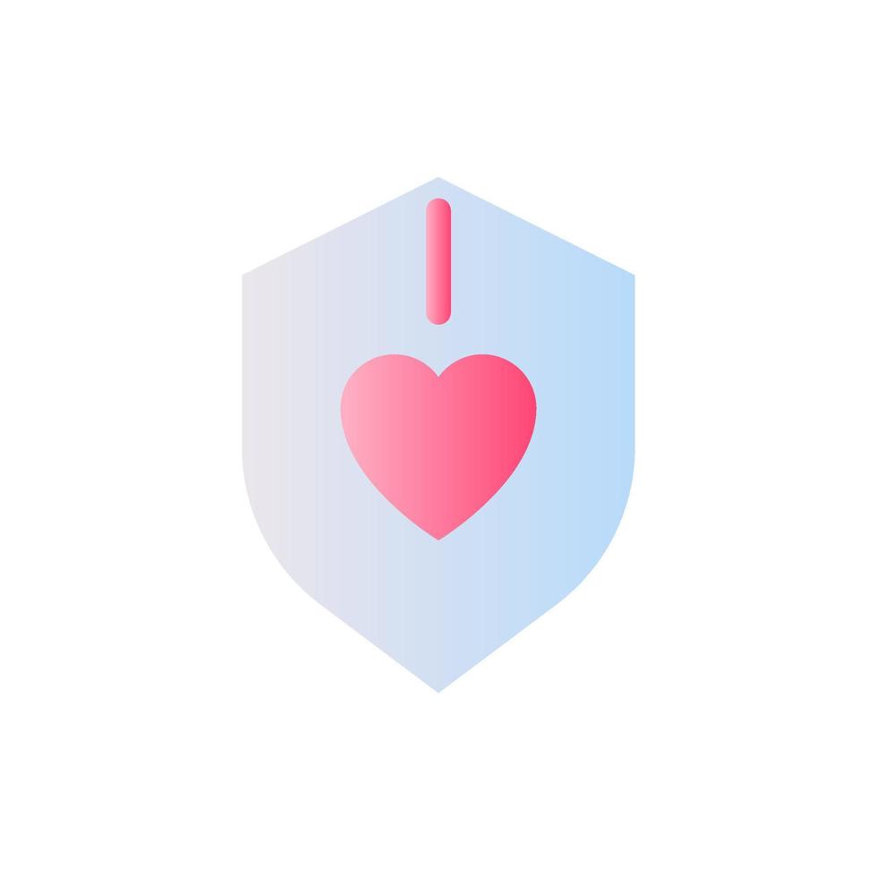 Immune system flat gradient two-color ui icon. Organism protection. Healthcare. Medicaid. Simple filled pictogram. GUI, UX design for mobile application. Vector isolated RGB illustration