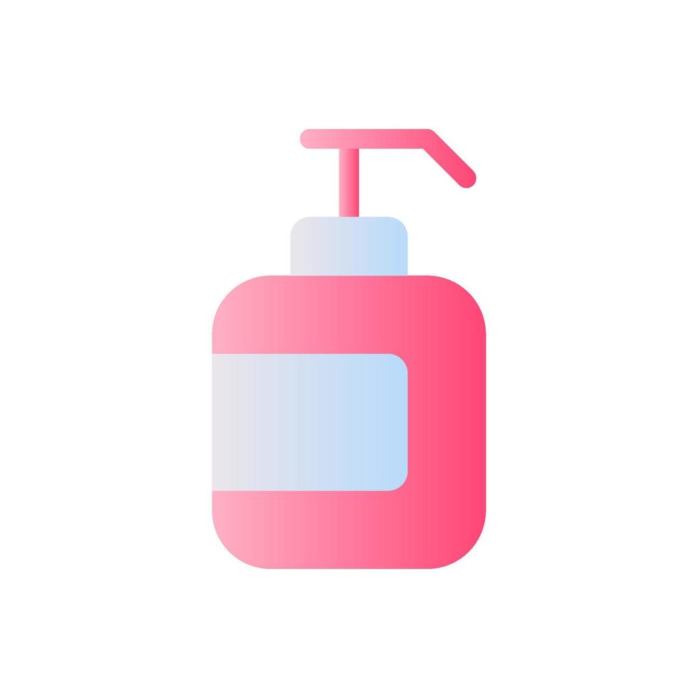 Hand sanitizer flat gradient two-color ui icon. Liquid disinfectant. Pump bottle package. Simple filled pictogram. GUI, UX design for mobile application. Vector isolated RGB illustration