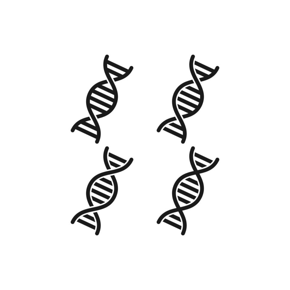 DNA icon, dna logo template vector