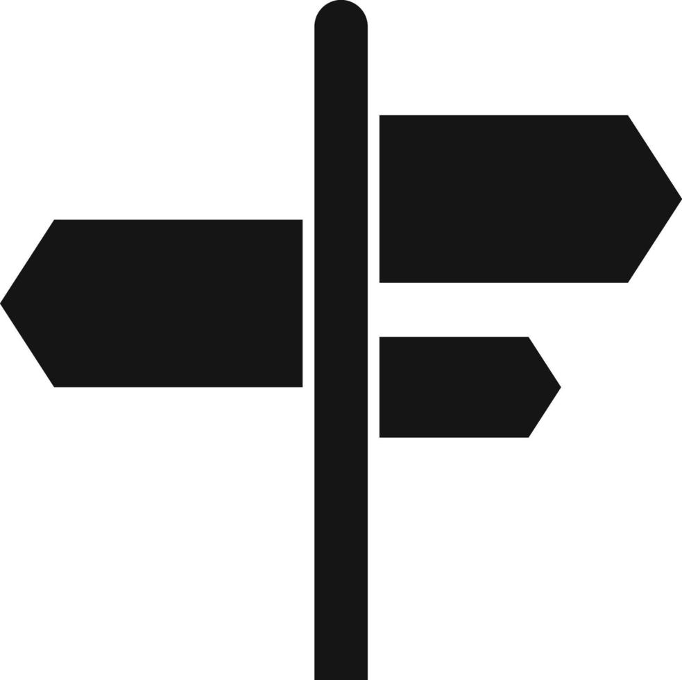 Signpost vector icon, direction arrow symbol. Simple illustration. sign, signposting icon
