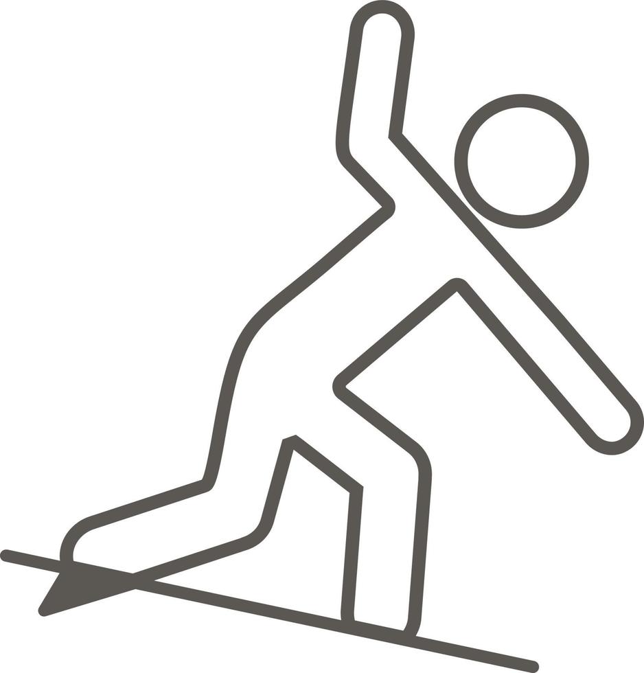Surfer vector icon. Simple element illustration from map and navigation concept. Surfer vector icon. Real estate concept vector illustration.
