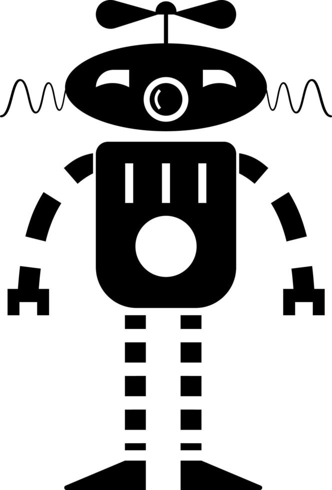 Robot, icon, technology. Element of minimalistic icon for mobile concept and web apps. Signs and symbols collection icon for websites, web design, mobile app on white background vector