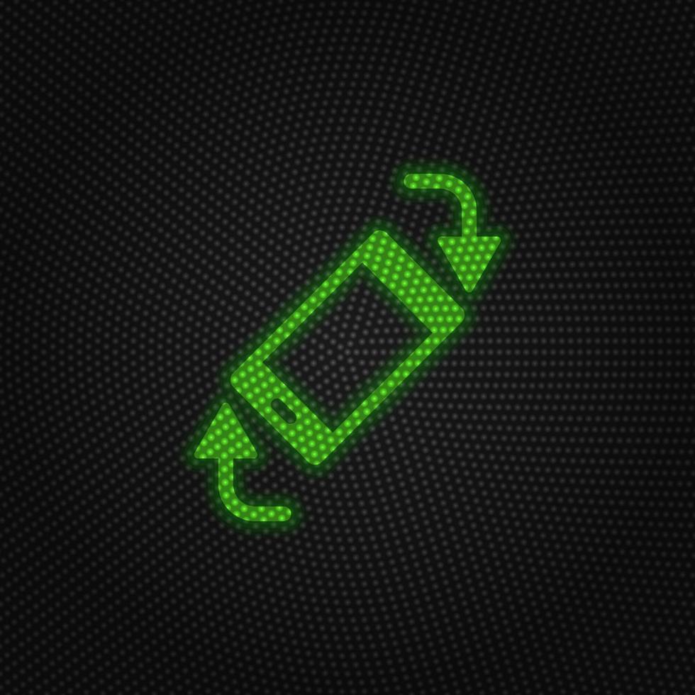 Phone, rotate, arrows new technology vector icon. New mobile technology traffic light style vector illustration on white background
