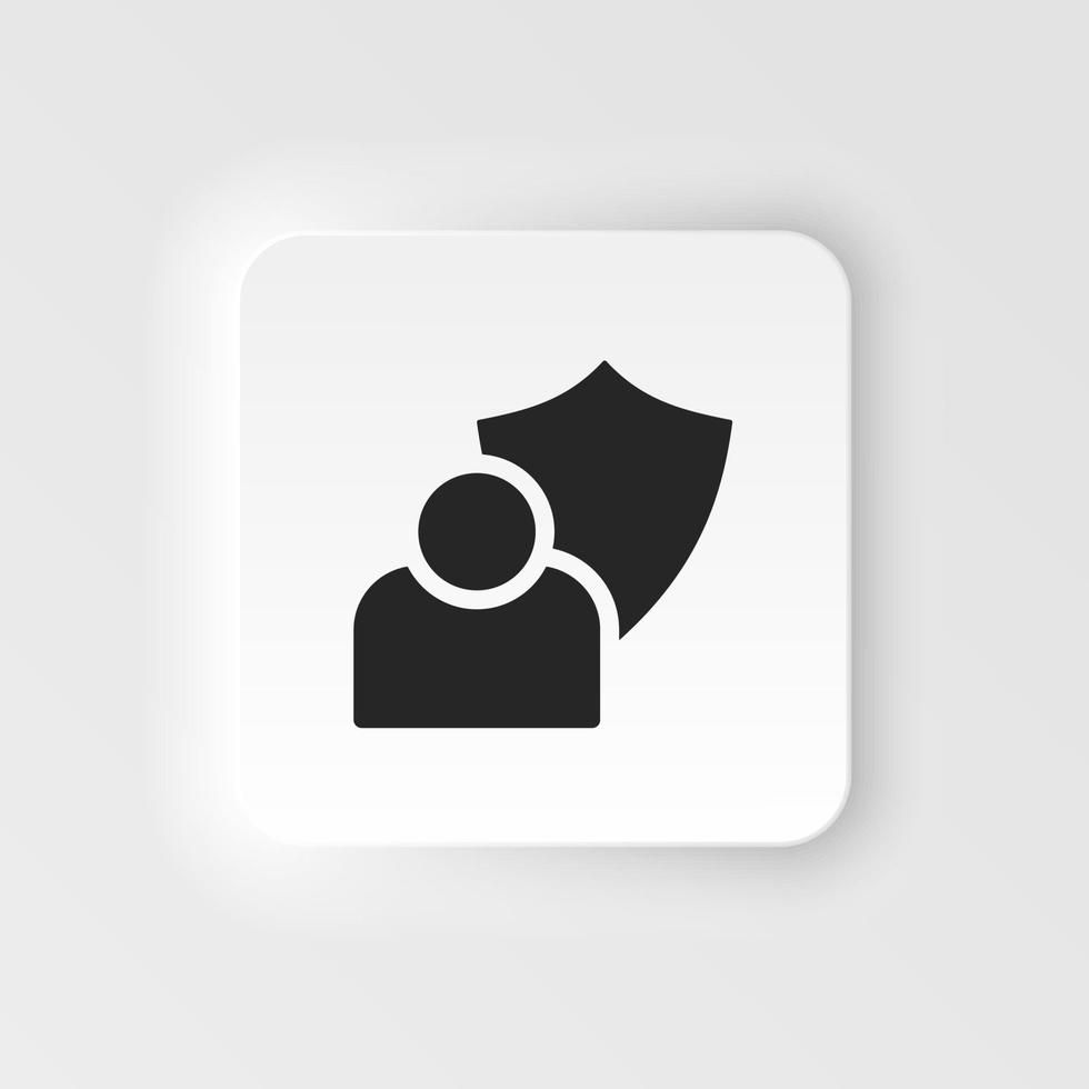 User, security vector icon. Simple element neumorphic style illustration User, security vector icon. Material concept vector illustration.