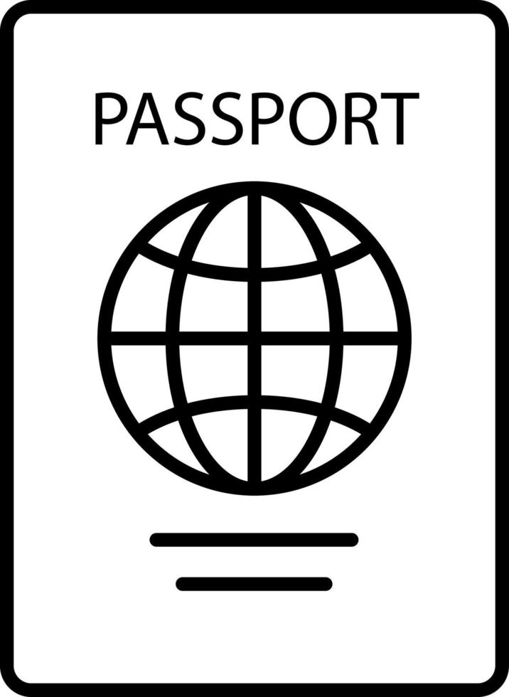 Identity, pass, passport vector icon on transparent background. Outline Identity, pass, passport vector icon