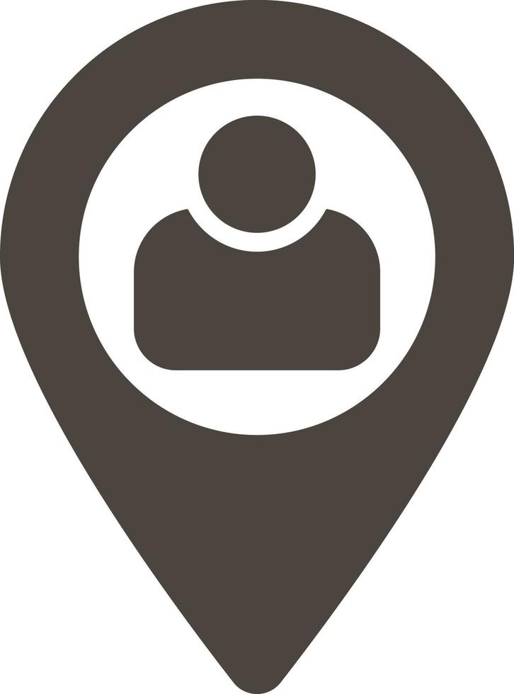 User, location vector icon. Simple element illustrationUser, location vector icon. Material concept vector illustration. on white background