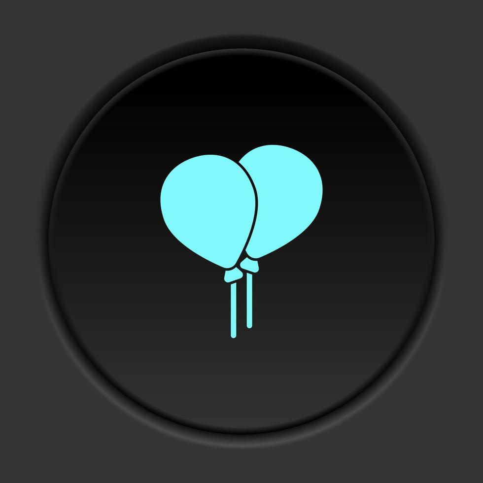 Dark button flat icons on round backgrounds. Building construction insurance dark circle vector icon on darken background