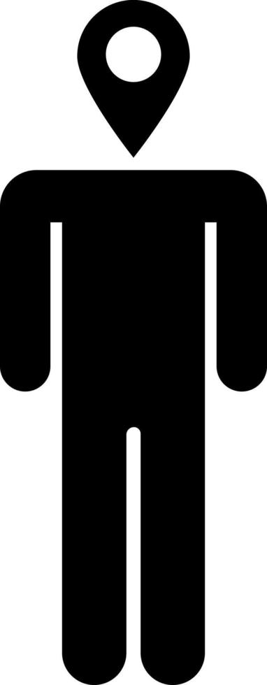 Man, location, icon. Element of simple icon for websites, web design, mobile app, infographics. Thick line icon for website design and development, app development on white background vector