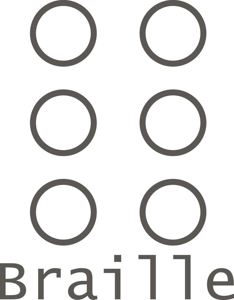 Braille vector icon. Simple element illustration from map and navigation concept. Braille vector icon. Real estate concept vector illustration.