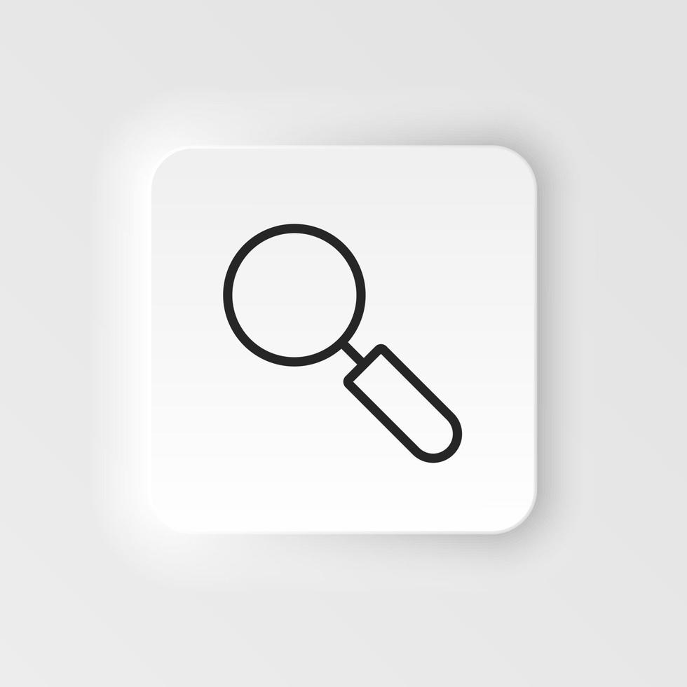 Lens, search vector icon. Element of design tool for mobile concept and web apps vector. Thin neumorphic style vector icon for website design on neumorphism white background