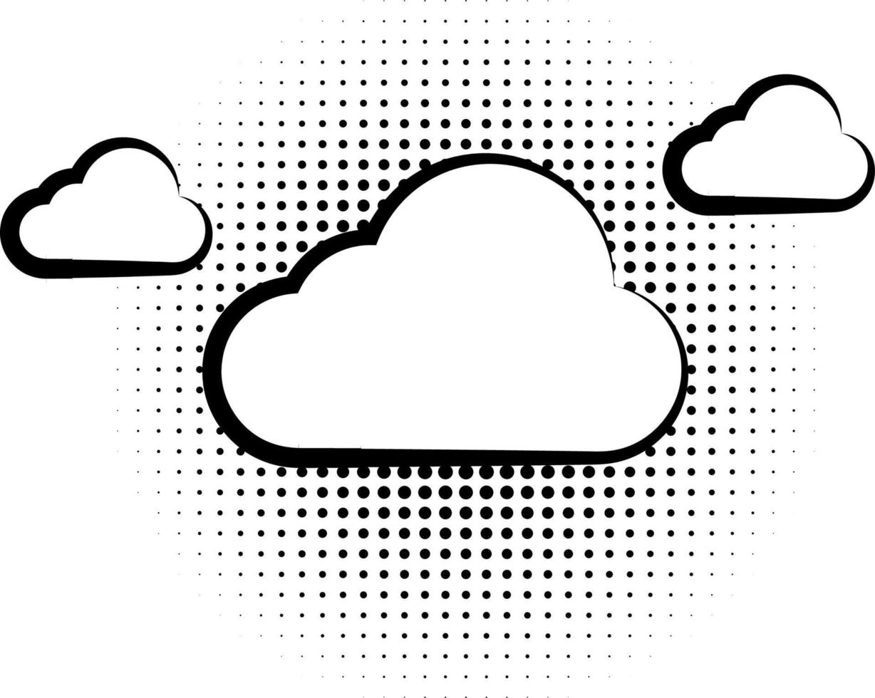 pop art cloud on a vintage background. vector illustration. pop art cloud