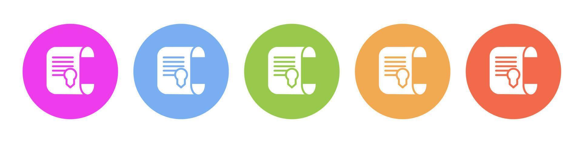 Multi colored icon Mass production certificate. Button banner round badge interface for application illustration on white background vector
