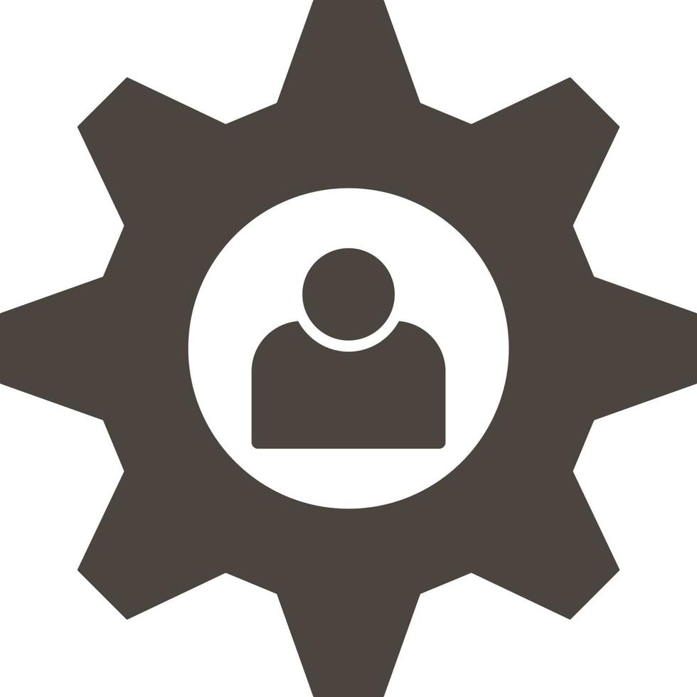 Setting, user vector icon. Simple element illustrationSetting, user vector icon. Material concept vector illustration. on white background