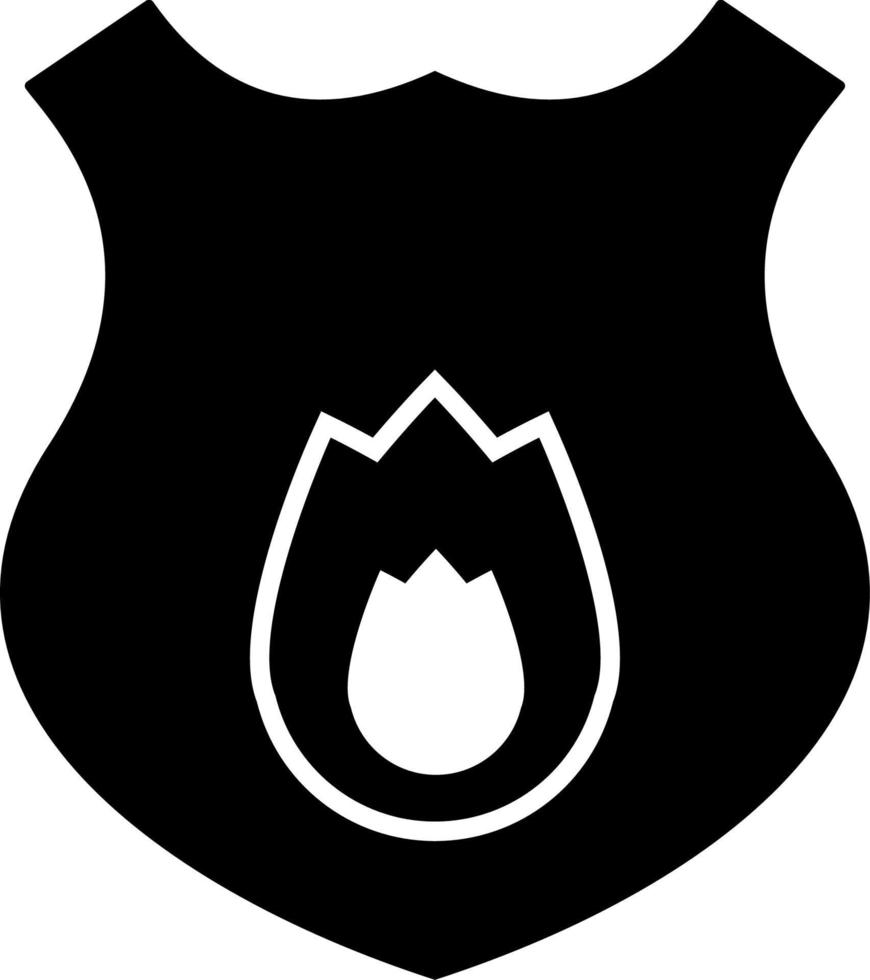 Fireguard shield, icon. Element of simple icon for websites, web design, mobile app, infographics. Thick line icon for website design and development, app development on white background vector