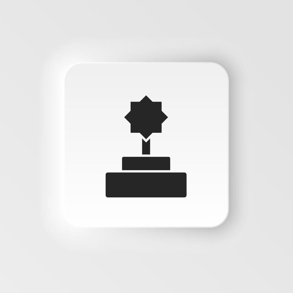 Award, champion vector icon. Simple element neumorphic style illustration Award, champion vector icon. Material concept vector illustration.