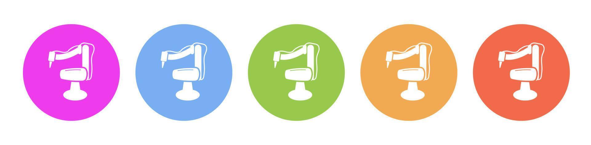 Multi colored icon Robot technology industry factory. Button banner ...