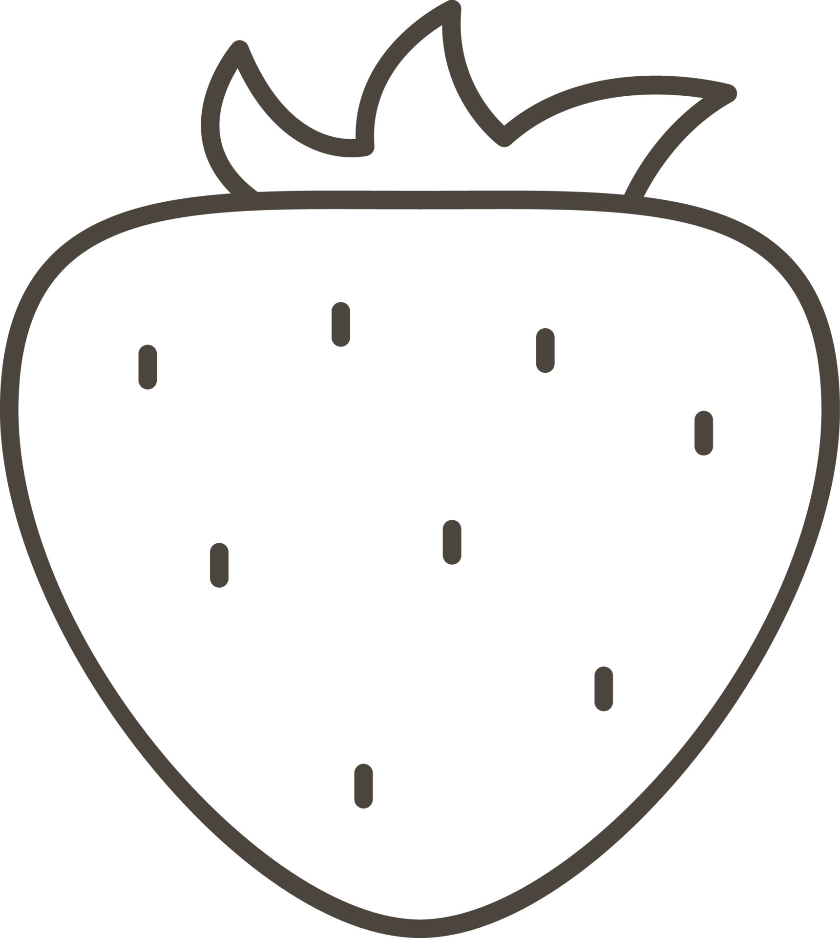 Strawberry vector icon. Simple element illustration from food concept