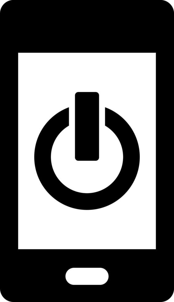 Phone, power vector icon. Simple element illustration from UI concept.  Mobile concept vector illustration. Phone, power vector icon on white background