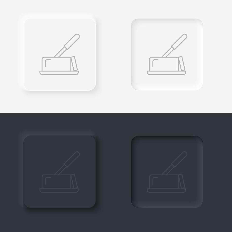 Neumorphic style black and white set food and drink vector icon. Triangular piece of cheese, cheese icon 3d, cheese realistic food, Vector illustration. icon set
