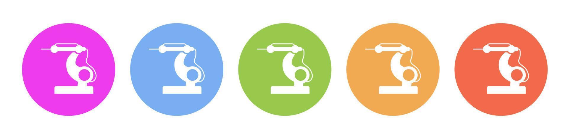 Multi colored icon Robot technology industry factory. Button banner round badge interface for application illustration on white background vector