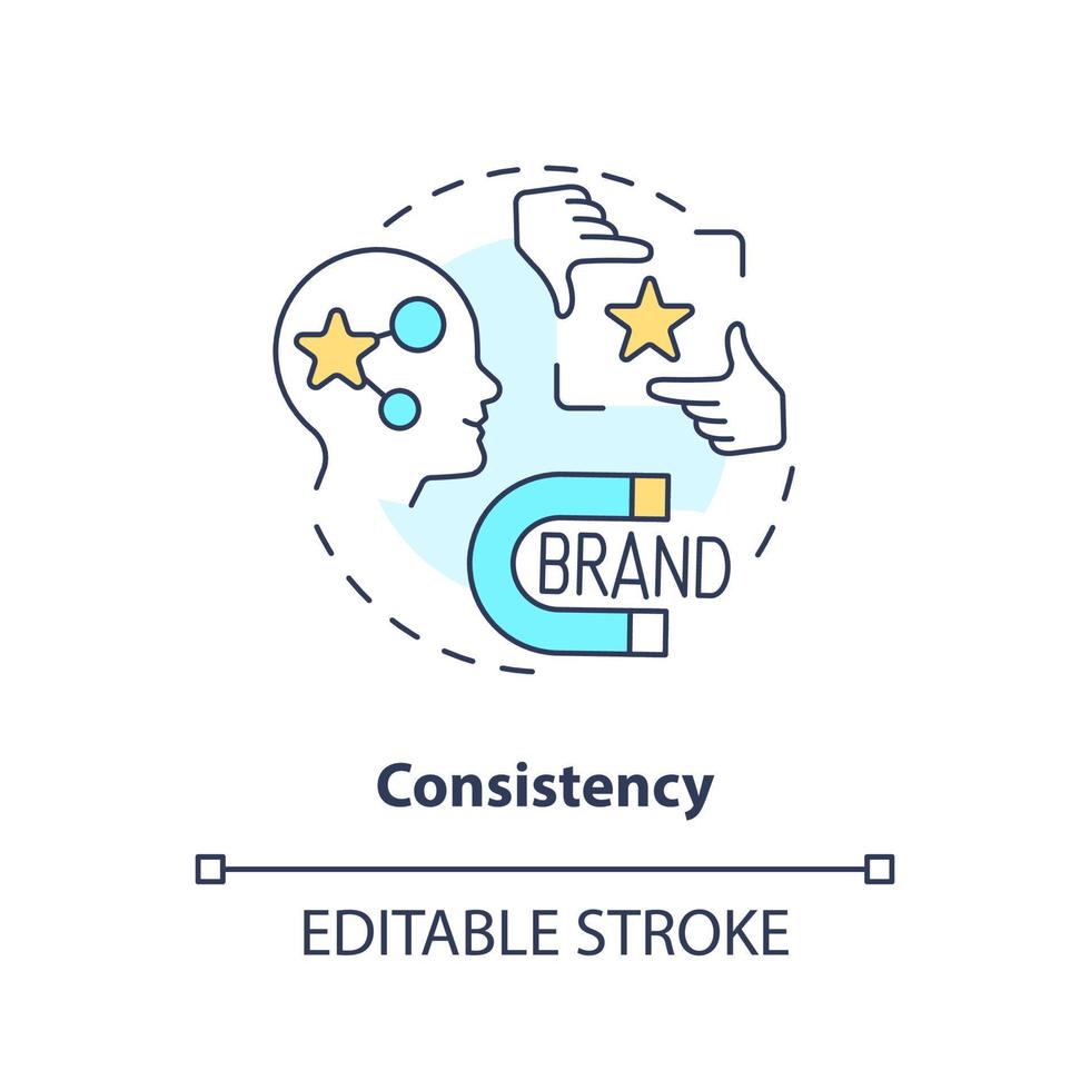 Consistency concept icon. Standard patterns. User experience design ...