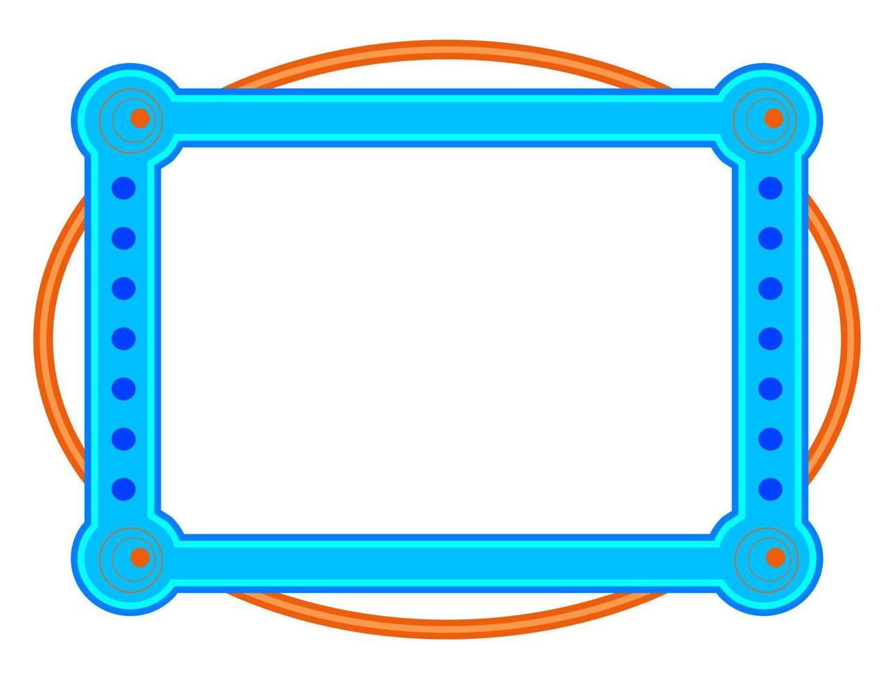 Basic Blue Page Frame Border vector