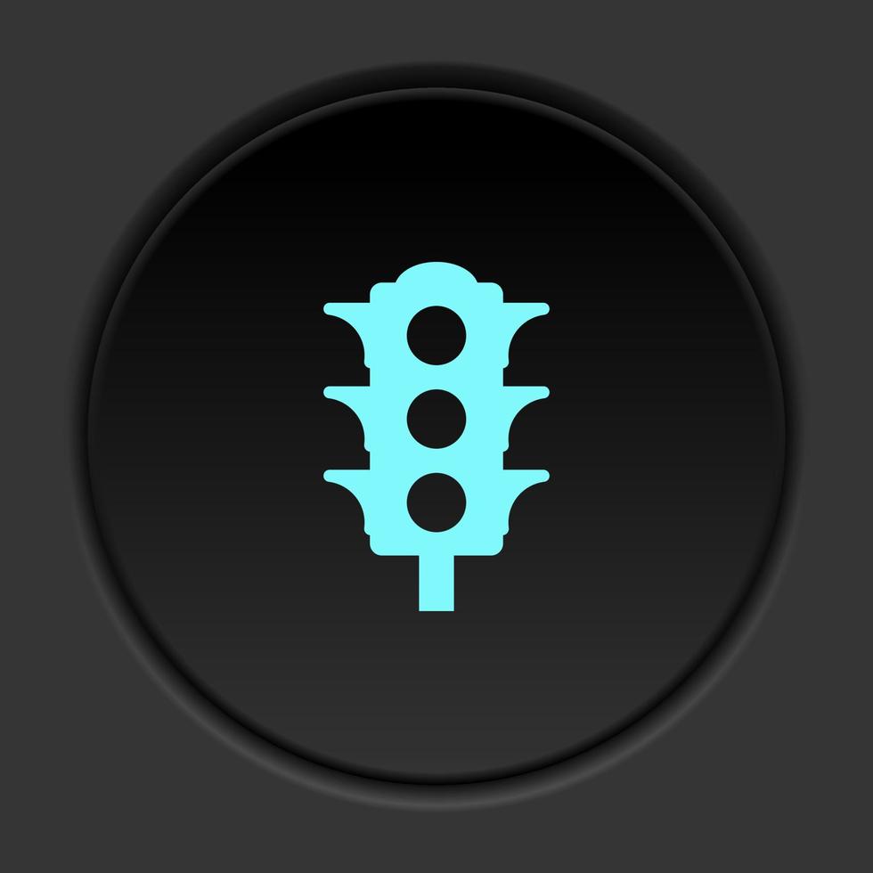 Dark button flat icons on round backgrounds. Building construction insurance dark circle vector icon on darken background