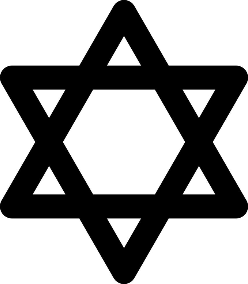 Israel star of david, icon. Element of simple icon for websites, web design, mobile app, infographics. Thick line icon for website design and development, app development on white background vector