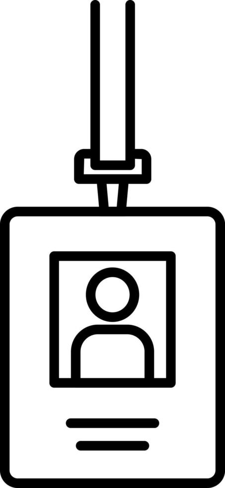 Access, badge, card vector icon on transparent background. Outline