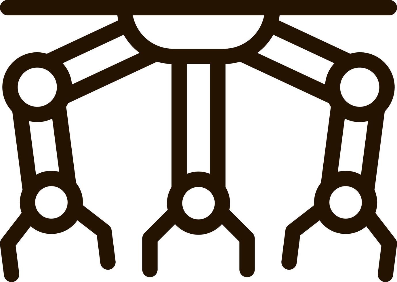 Assemble robot, industrial arms icon - Vector on white background