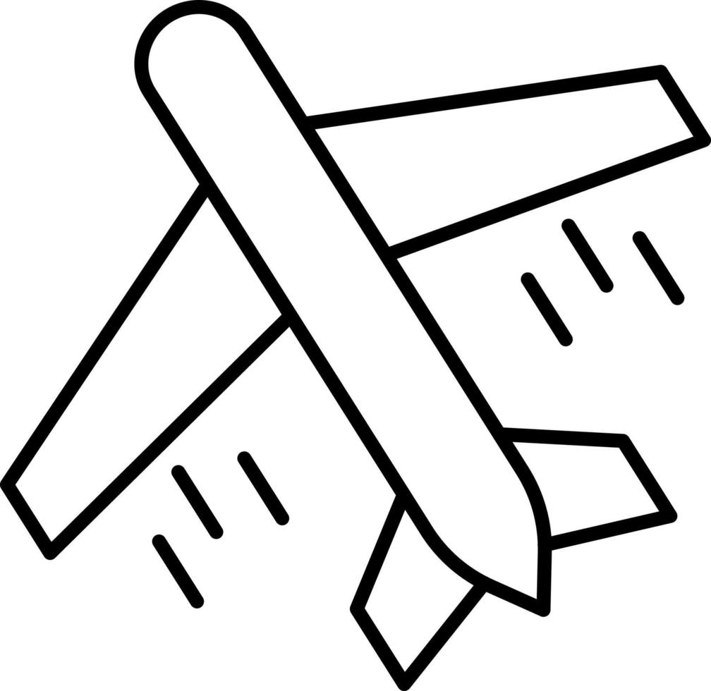 Jet, line vector icon on transparent background. Outline Jet, line vector icon.