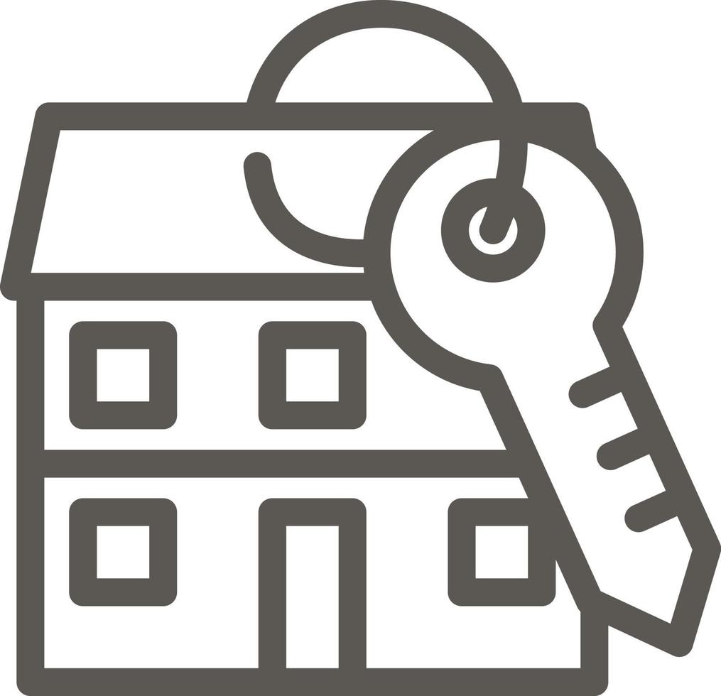 Accommodation, apartment, house, key vector icon. Simple element illustration. Accommodation, apartment, house, key vector icon. Real estate concept vector illustration. on white background