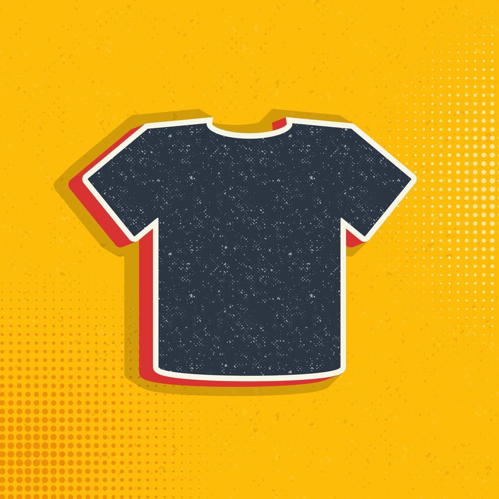 Shirt pop art, retro icon. Vector illustration of pop art style on retro background