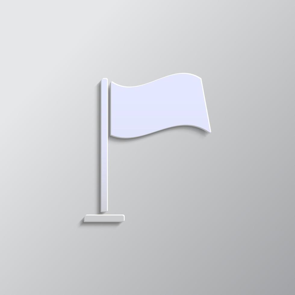 Flag Icon, Vector. Vector icon Flag Icon. Paper style vector icon on white background