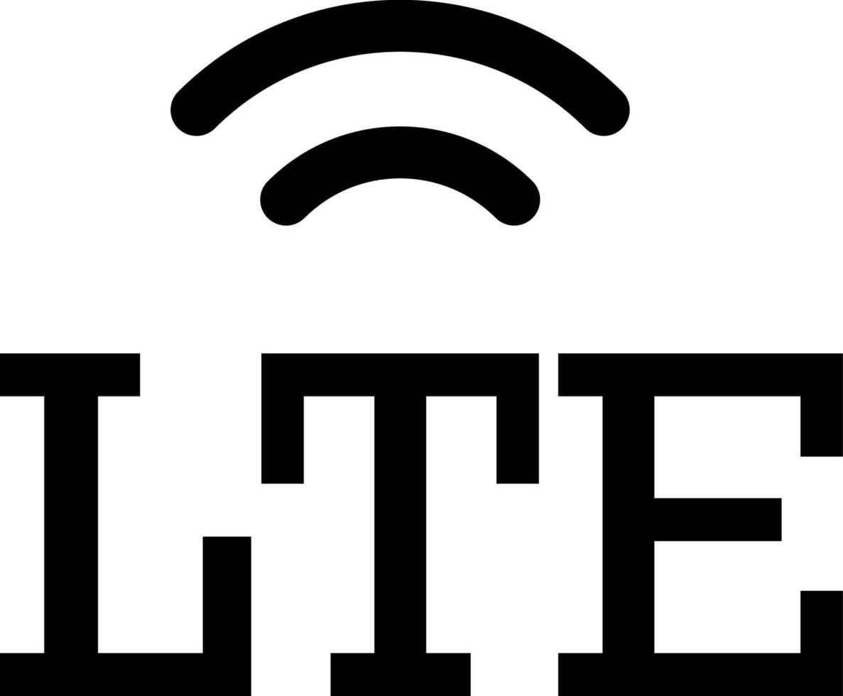 lte, señal vector icono. sencillo elemento ilustración desde ui concepto. móvil concepto vector ilustración. lte, señal vector icono en blanco antecedentes