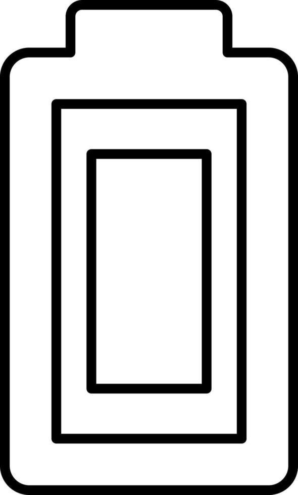 Line vector icon battery. Outline vector icon on white background