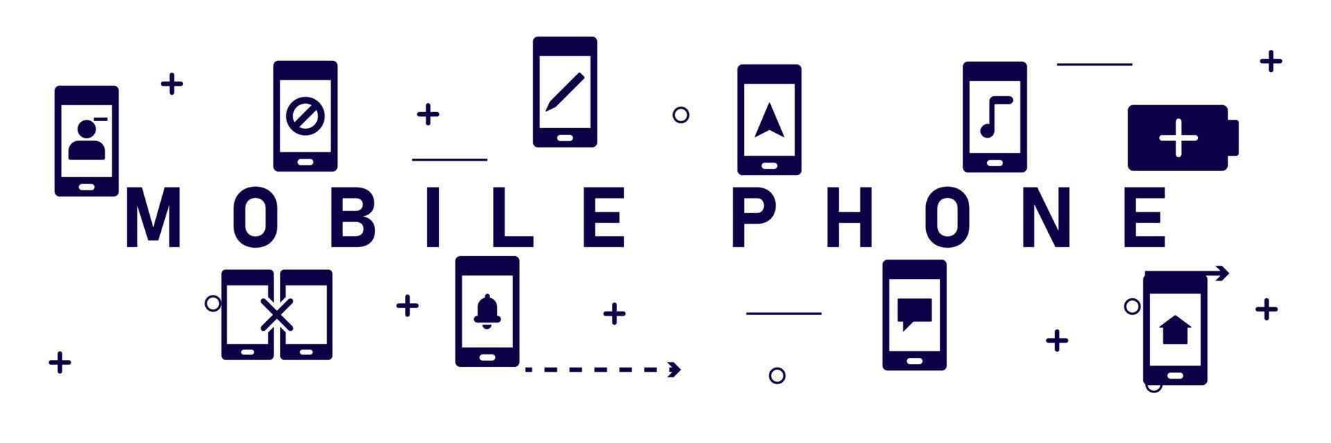 Connected on mobile device infographics. Internet of things concept. Modern illustration in linear style vector