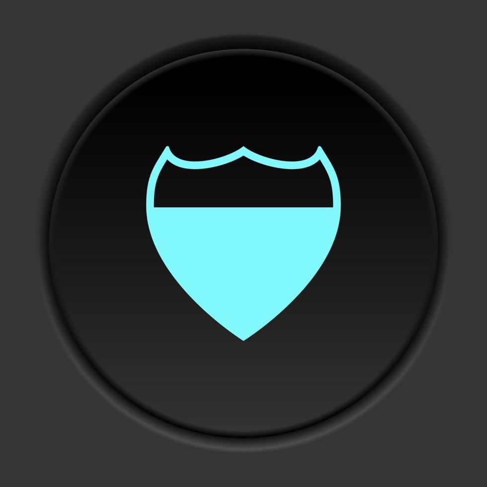 Round button icon Police metal plate. Button banner round badge interface for application illustration on dark background vector