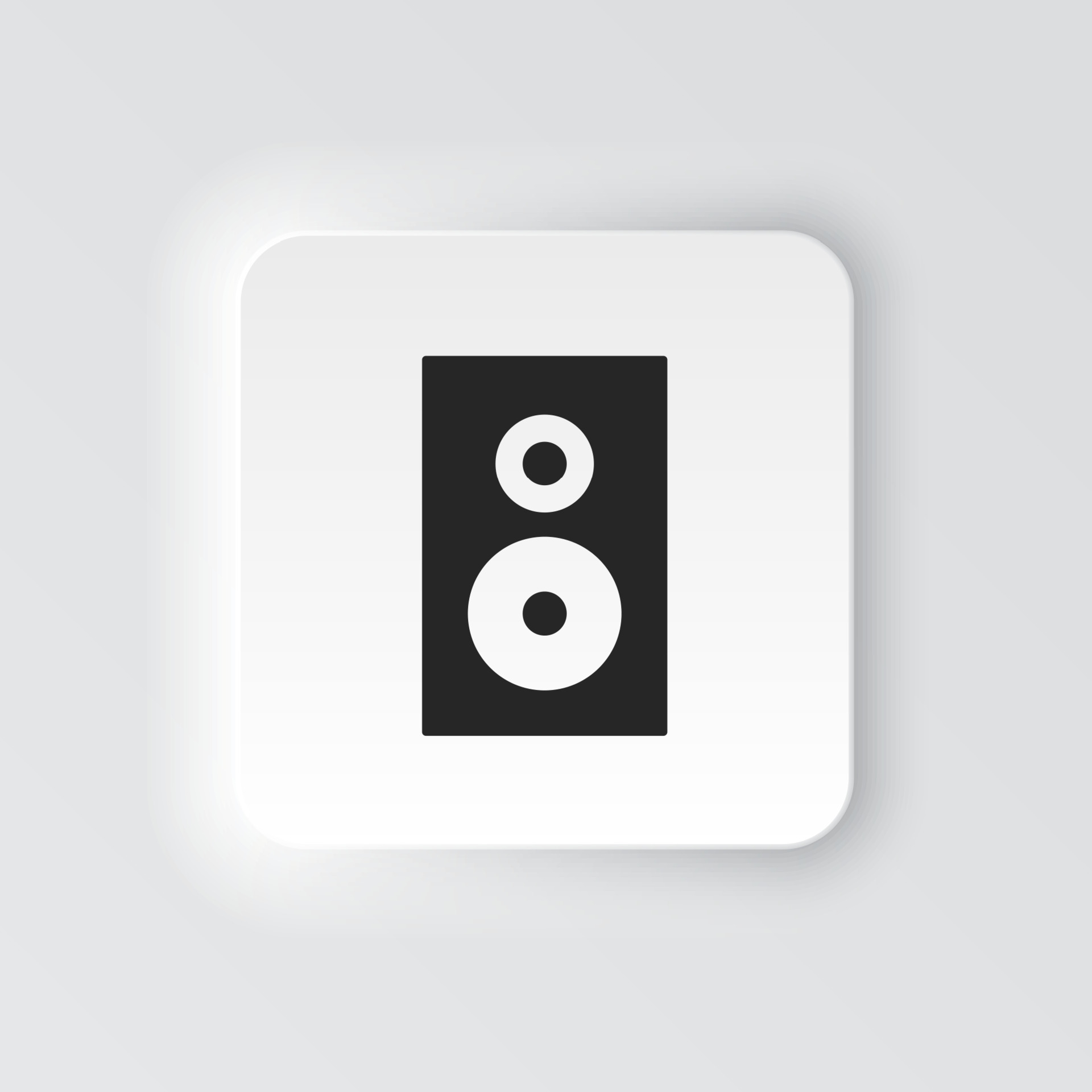 Rectangle button icon Speaker. Button banner Rectangle badge interface