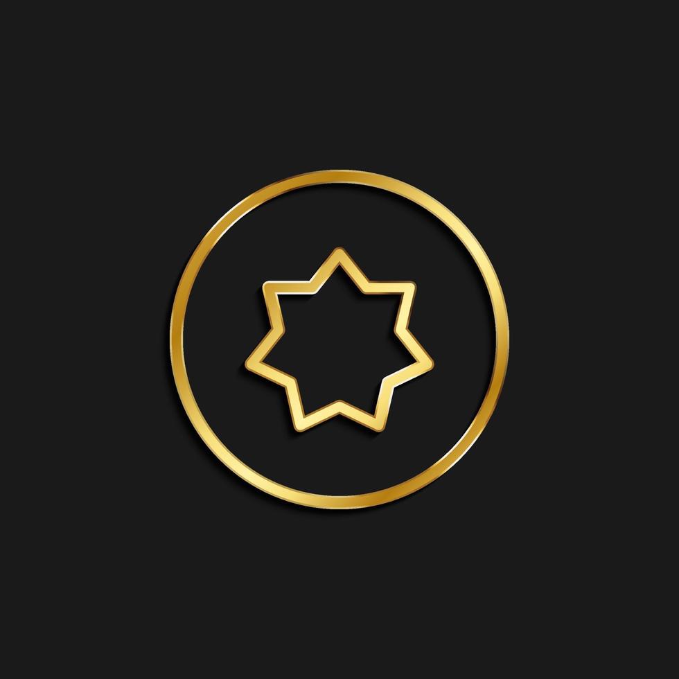 tornillo, destornillador, estrella oro icono. vector ilustración de dorado oscuro antecedentes .