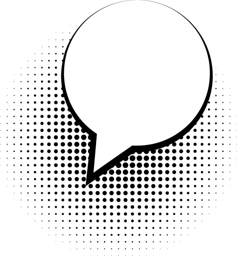 Comic speech bubble for text. Vector illustration. Bubble for text