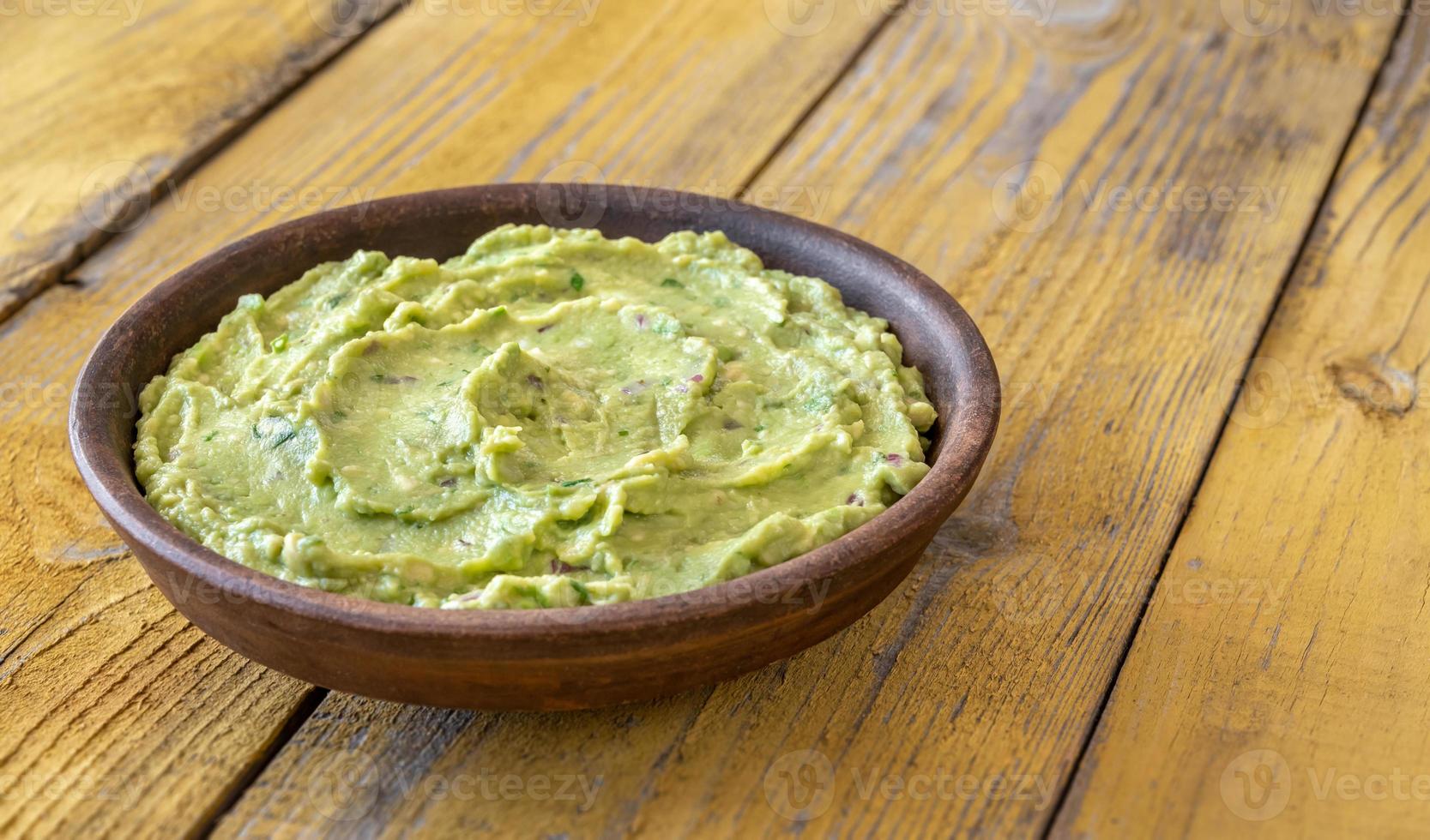 tazón de guacamole foto