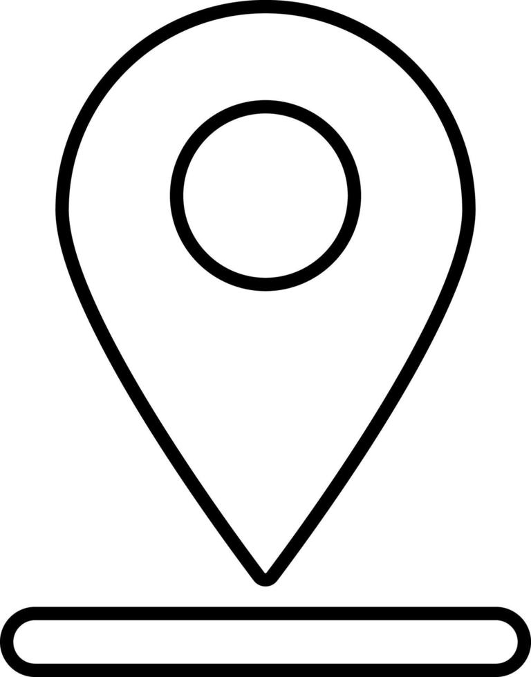 Line vector icon location, navigation. Outline vector icon on white background