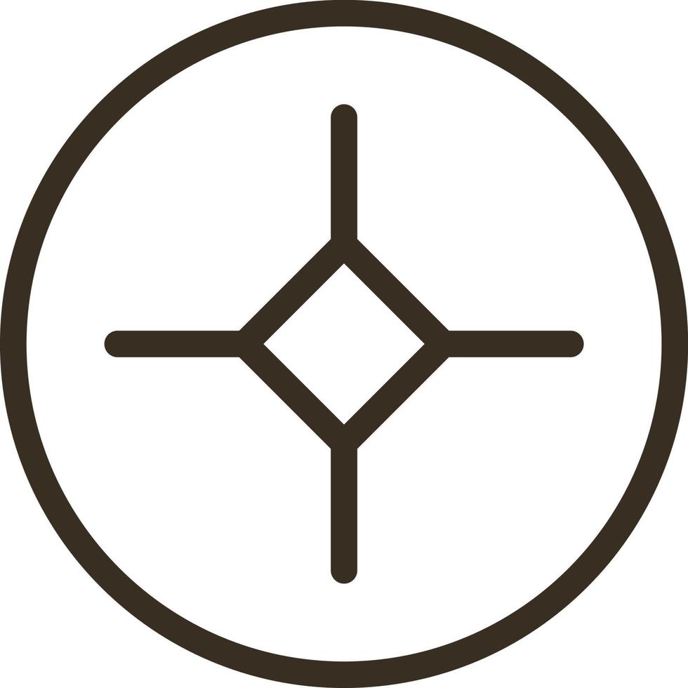 Cross, screw vector icon. Element of design tool for mobile concept and web apps vector. Thin line icon for website design and development, app development. Vector icon on white background