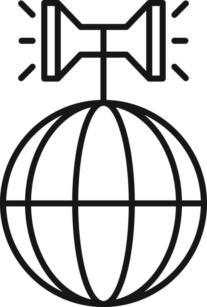 advertising, digital, global , icon. Marketing vector icon. Thin line icon for website design and infographic on white background