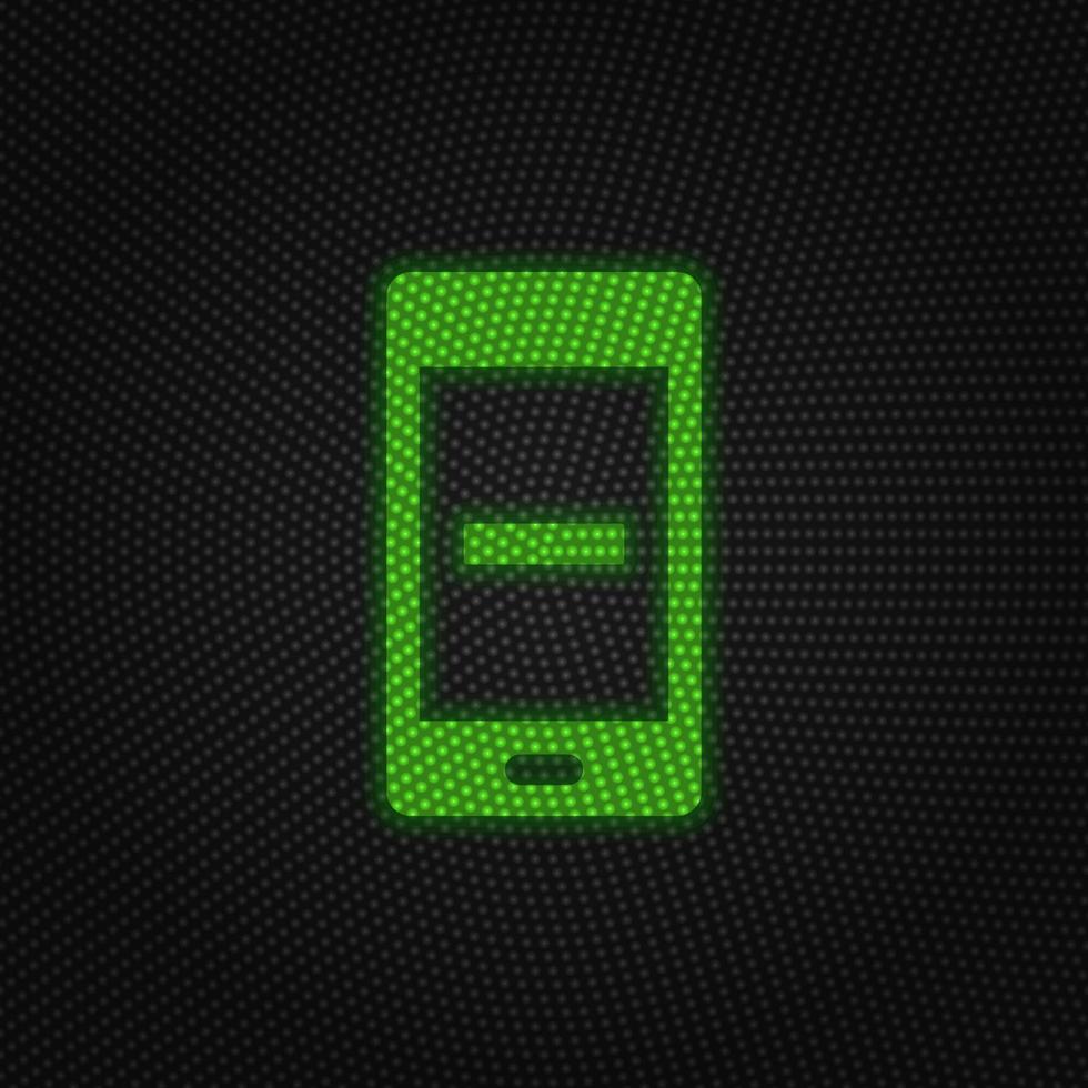 Phone, minimize, minus new technology vector icon. New mobile technology traffic light style vector illustration on white background