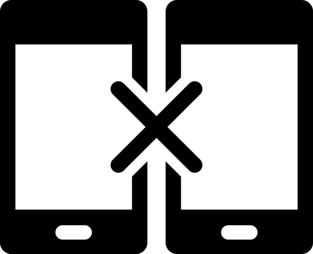 Phone, sync, remove vector icon. Simple element illustration from UI concept.  Mobile concept vector illustration. Phone, sync, remove vector icon on white background