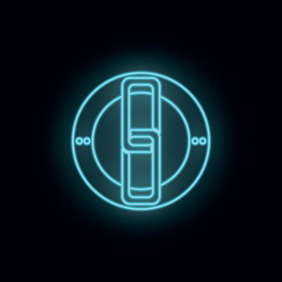 Link, web, icon, neon, icon. Web Development Vector Icon. Element of simple symbol for websites, web design, mobile app, infographics. Line symbol for website design on white background